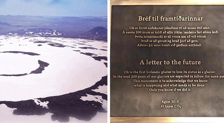 In Islanda è stata installata una targa per ricordare il primo ghiacciaio "ucciso" dai cambiamenti climatici