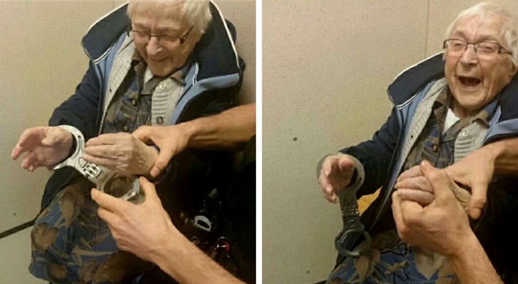 Questa donna di 99 anni desiderava farsi arrestare almeno una volta nella vita: la polizia esaudisce il suo sogno