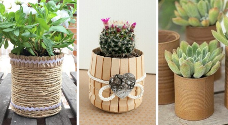 13 idee originali e creative per personalizzare i vasi di terracotta che si hanno in casa
