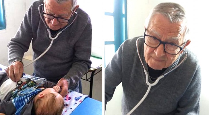 This 92-year-old pediatrician visits needy children for free, treating them as if they were his grandchildren!