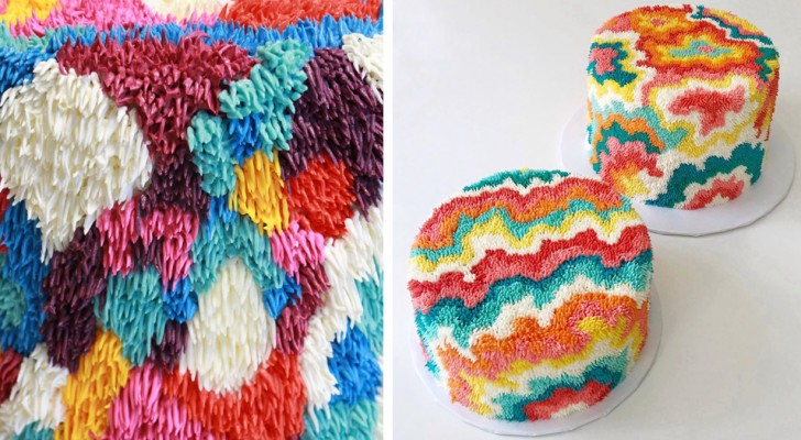 Questa donna crea delle torte spettacolari che sembrano ricoperte da tappeti colorati!