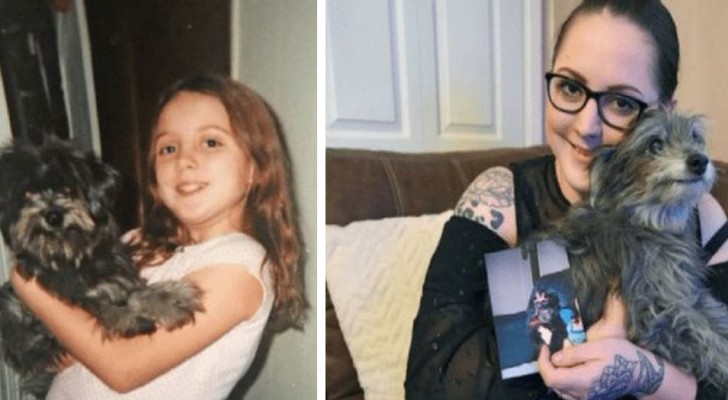 This woman adopts an older dog that she realizes is the same dog she had as a child