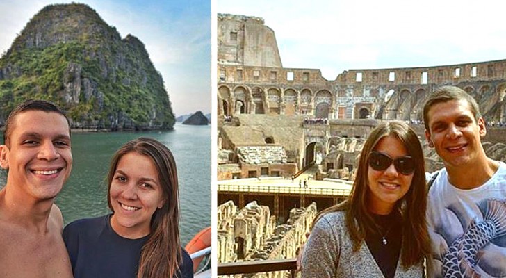 A newlywed couple decided to travel the world for 5 months instead of paying for a wedding 