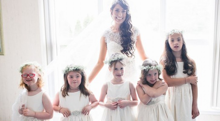 Questa insegnante di sostegno ha invitato al suo matrimonio anche i suoi 6 piccoli studenti