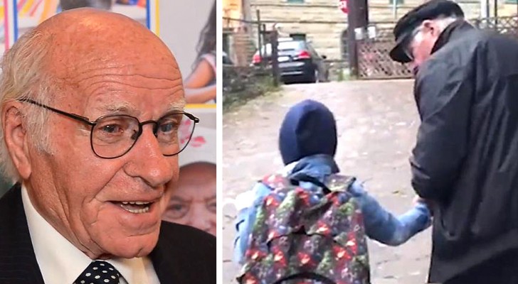 Este hombre de 84 años ha recorrido cada día 60 km para acompañar a un niño ciego a la escuela