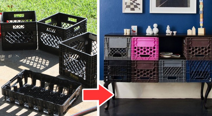 Cassette di plastica: 16 idee brillanti per riutilizzarle nell'arredamento creativo