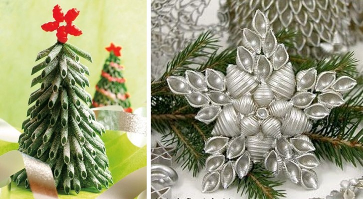 Decorazioni natalizie con la pasta cruda: 18 idee facili e super-economiche