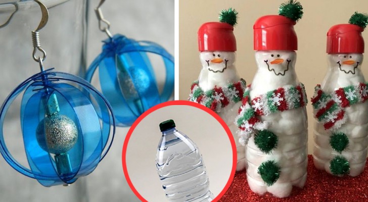 Decorazioni natalizie con le bottiglie di plastica: 18 idee per riciclare in modo artistico