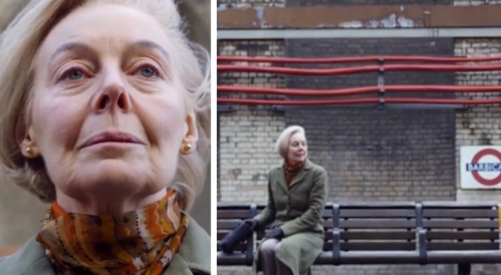 Every day this woman sits in a subway station just to hear the recorded voice of her husband who has passed away