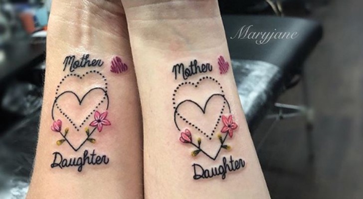 Mamma Dotter Tatuering
