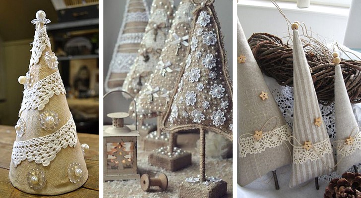 Alberi di Natale Shabby Chic: 10 idee eleganti per creare decorazioni con pizzi e merletti