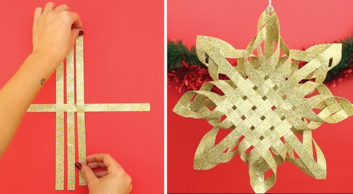 Una bellissima decorazione natalizia a forma di stella: il metodo per crearla in pochi minuti