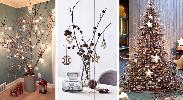 17 decorazioni natalizie last-minute con i rami secchi per chi ancora non ha addobbato casa