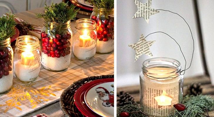 13 idee per trasformare i barattoli in vetro in decorazioni natalizie che renderanno unici gli ambienti di casa