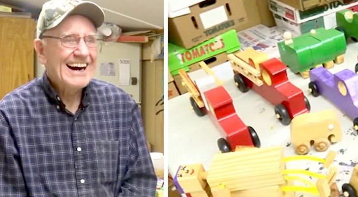 Da più di 50 Natali quest'uomo di 80 anni fa giocattoli di legno per i bambini bisognosi