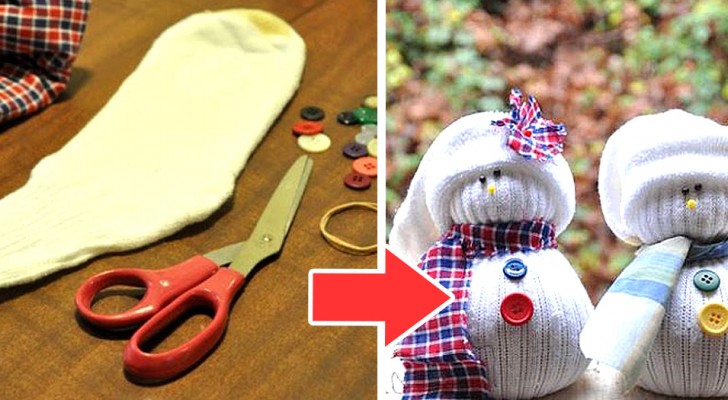 Il metodo facile e divertente per trasformare un vecchio calzino in un simpaticissimo pupazzo di neve