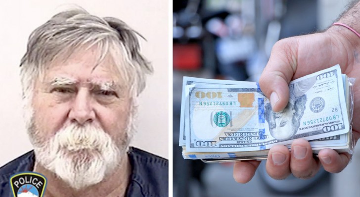 Este homem roubou um banco e depois decidiu distribuir o dinheiro entre as pessoas que estavam na rua