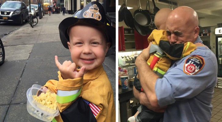 Pouco antes de morrer, este menino doente conseguiu realizar o seu sonho: ser amigo dos bombeiros