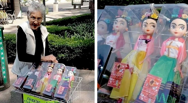 Questa nonnina realizza e vende delle bellissime bambole di Frida Kalho: piccoli gioielli di artigianato creativo