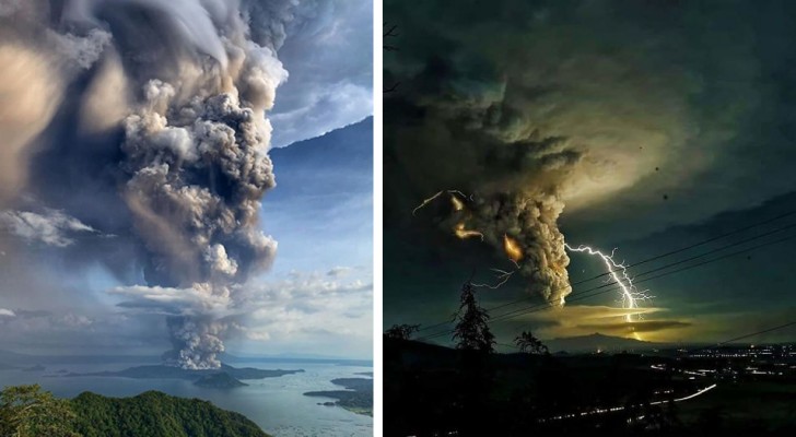 L'eruzione del vulcano Taal nelle Filippine: queste immagini impressionanti mostrano tutta la sua potenza devastante