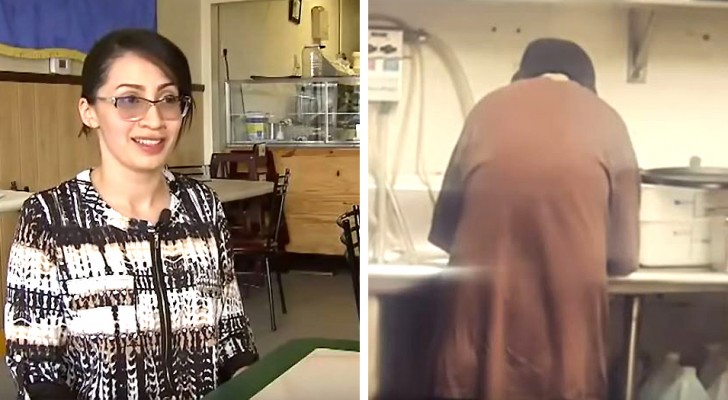 The owner of this cafe hired a homeless man who had come there to beg