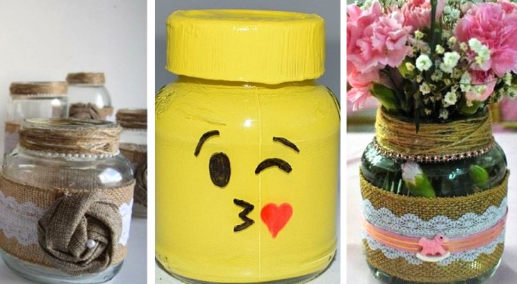 19 modi coloratissimi per decorare i barattoli in vetro e riutilizzarli in modo creativo