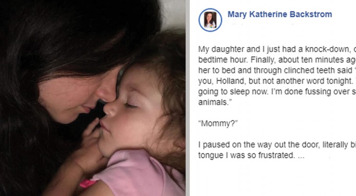  "Never go to bed with anger in your heart," says a three-year-old girl as she gives her mom a lesson in forgiveness