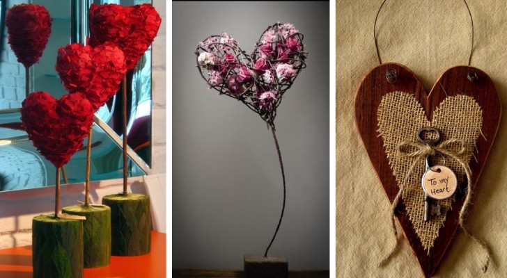 18 idee romantiche per riciclare creando splendidi cuori di ogni forma e colore