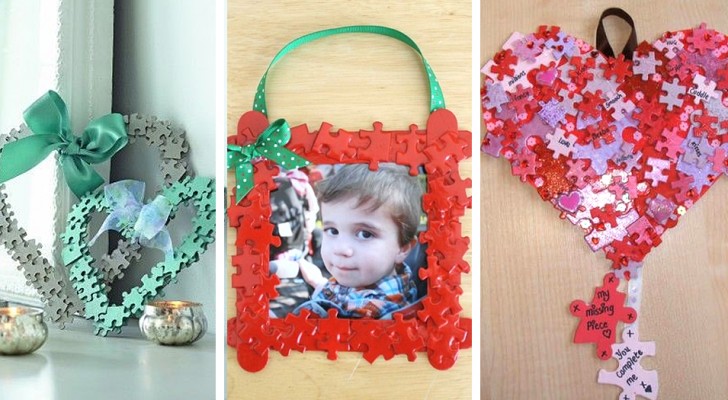 17 soluzioni ingegnose per riciclare i tasselli dei puzzle e creare decorazioni uniche