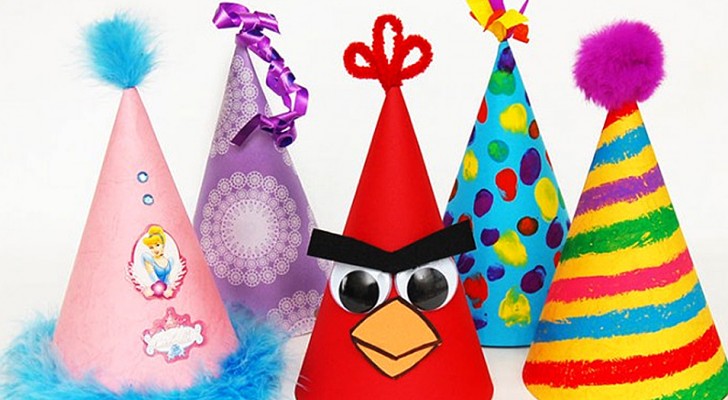 14 idee una più bella dell'altra per creare cappellini da festa per i bambini