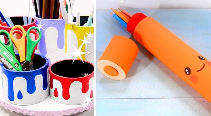 7 idee colorate e creative per riciclare i tubi di cartone e trasformarli in lavoretti da provare subito