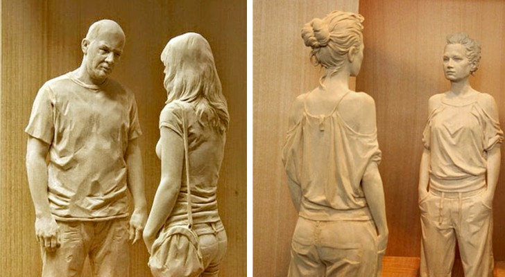 Questo artista italiano realizza sculture in legno che sembrano più reali di una fotografia