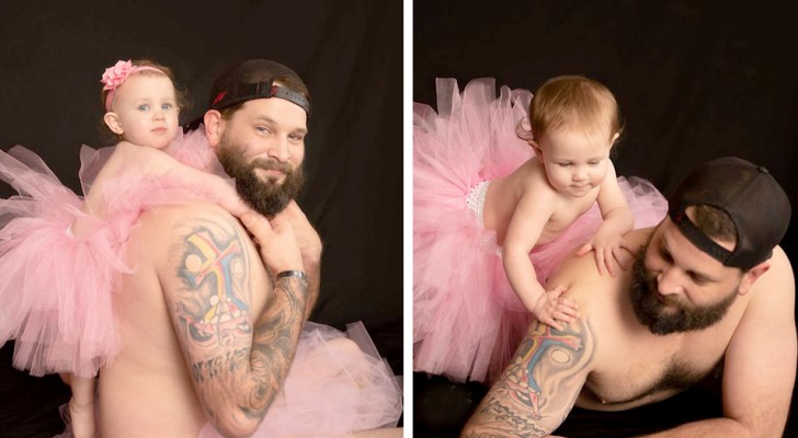 Questa fotografa immortala padre e figlia indossare un tutù rosa per abbattere ogni pregiudizio di genere
