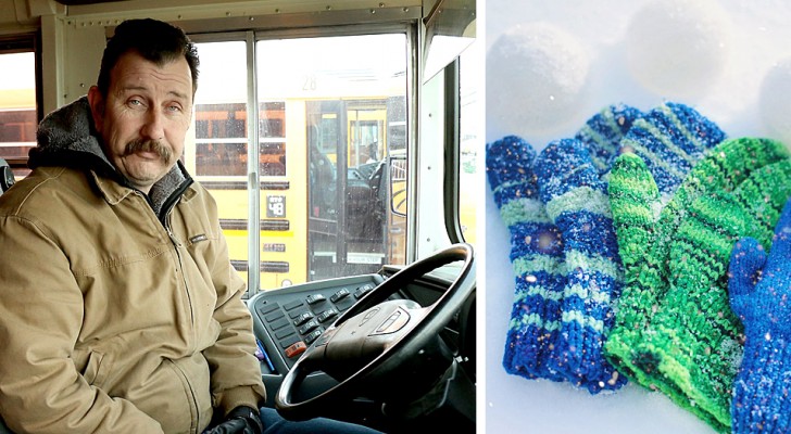 Deze schoolbuschauffeur kocht handschoenen en mutsen voor zijn kleine passagiers die last hadden van de kou