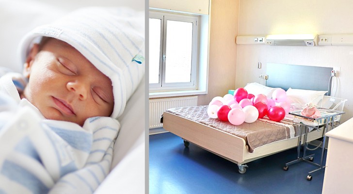 In this maternity ward, parents and their newborn babies sleep together in a double bed just like at home