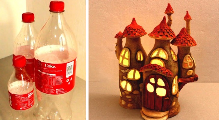 Il metodo fai-da-te per ricavare una magica casa delle fate da bottiglie di Coca Cola