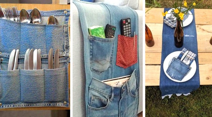 13 idee creative per riciclare i vecchi jeans e trasformarli in tanti oggetti diversi