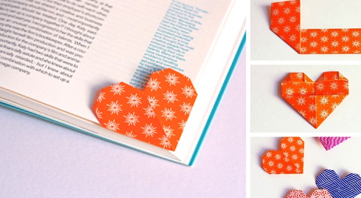 Il metodo semplice e veloce per realizzare un segnalibro-origami a forma di cuore da regalare a San Valentino