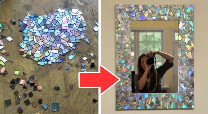 10 progetti strepitosi per riciclare vecchi CD e creare splendidi oggetti a mosaico