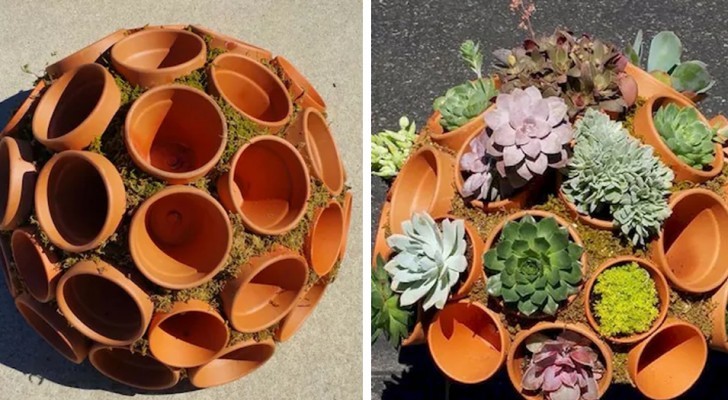 12 idee imperdibili per decorare il giardino in modo fantasioso usando vasi di terracotta