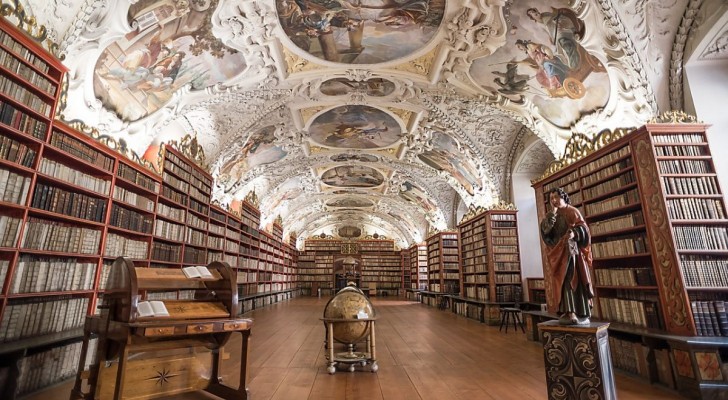 In Praag is er een weinig bekende bibliotheek die een meesterwerk van kunst is om te herontdekken