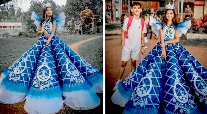 His sister couldn't afford a dress for homecoming so he made her one 