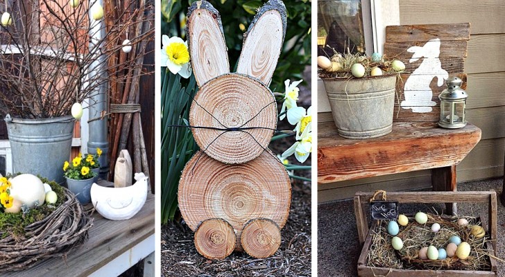 17 idee creative per realizzare strepitose decorazioni di Pasqua in stile rustico