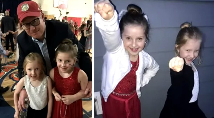 He risks being late at the father-daughter dance because the plane is late: passengers let him off first