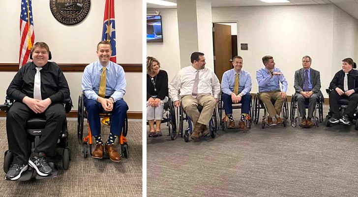 Un ragazzo disabile ha convinto un gruppo di politici locali a trascorrere un giorno in sedia a rotelle