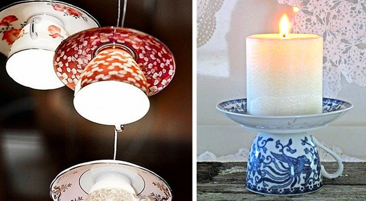11 idee brillanti per riciclare vecchie tazze da tè trasformandole in fantastici oggetti d'arredo