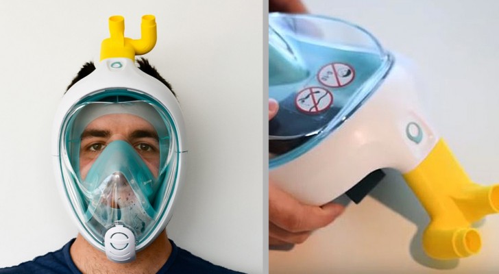 Coronavirus: un ingeniero italiano logra transformar las máscaras de los buzos de Decathlon en respiradores