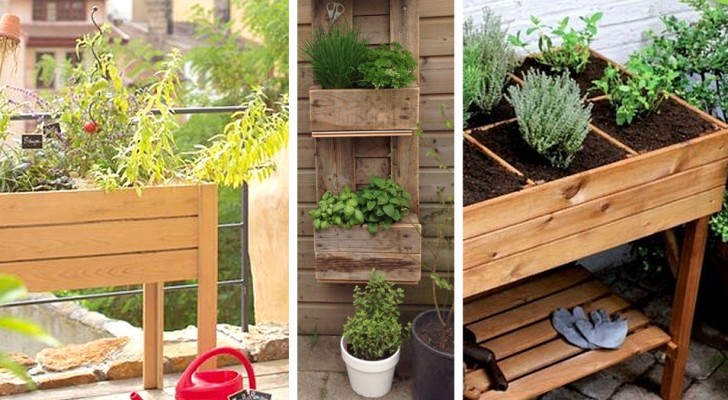 17 ottimi spunti per creare un orto sul balcone con pallet, vasi, e non solo