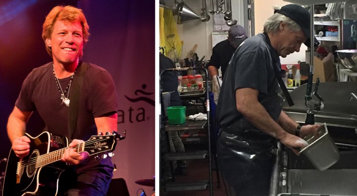 "Doe wat je kunt": zanger Bon Jovi in de keuken van zijn solidariteitsrestaurant om te helpen tijdens het Coronavirus