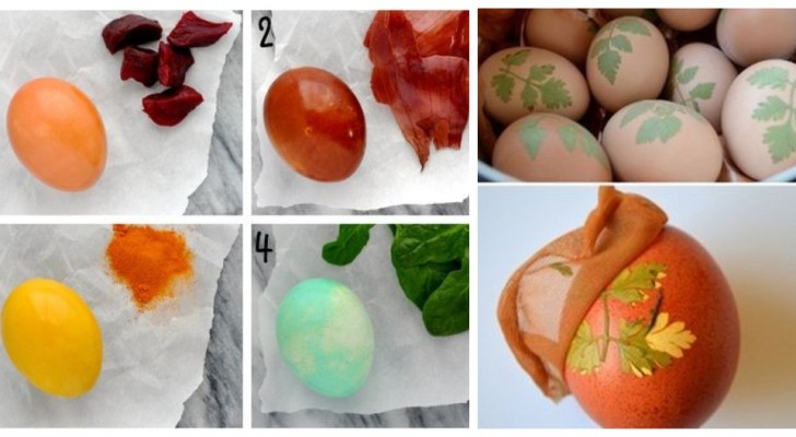 11 modi originali per colorare le uova di Pasqua con ingredienti naturali e materiali che abbiamo in casa